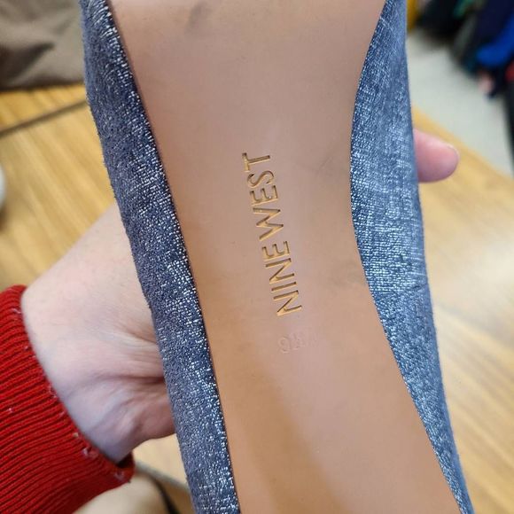 Nine West Juliette Blue Leather Platform Heels size 9.5 - Picture 11 of 12